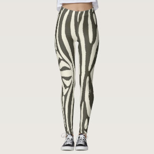 Zebra Stripe Animal Print Pattern Leggings