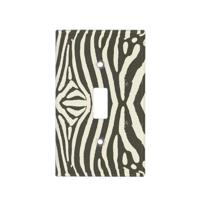 Zebra Stripe Animal Print Pattern Light Switch Cover (Front)