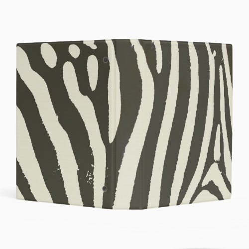 Zebra Stripe Animal Print Pattern Mini Binder