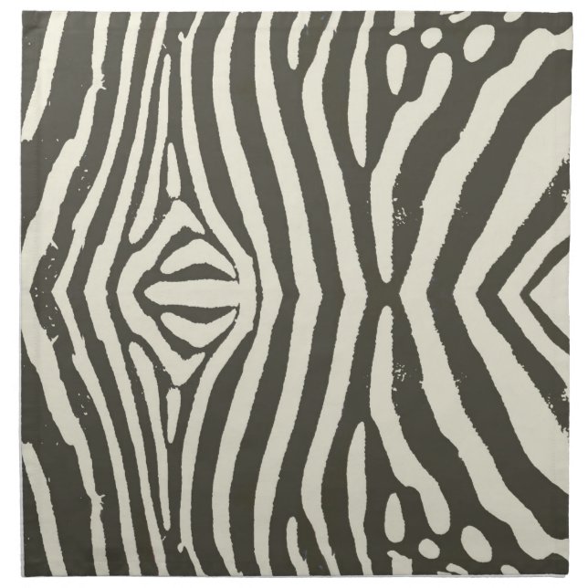 Zebra Stripe Animal Print Pattern Napkin (Front)
