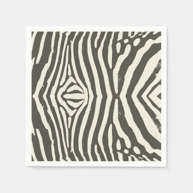 Zebra Stripe Animal Print Pattern Napkins (Front)