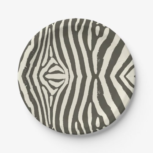 Zebra Stripe Animal Print Pattern Paper Plates