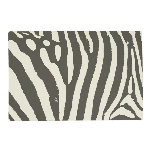 Zebra Stripe Animal Print Pattern Placemat (Front)
