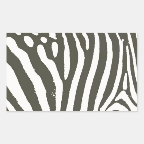 Zebra Stripe Animal Print Pattern Rectangular Sticker