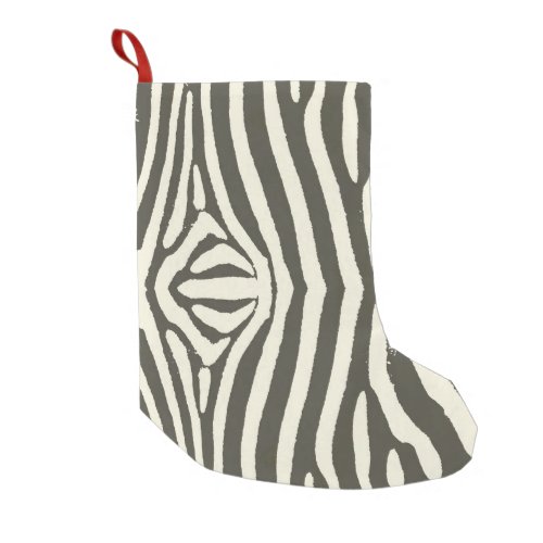 Zebra Stripe Animal Print Pattern Small Christmas Stocking