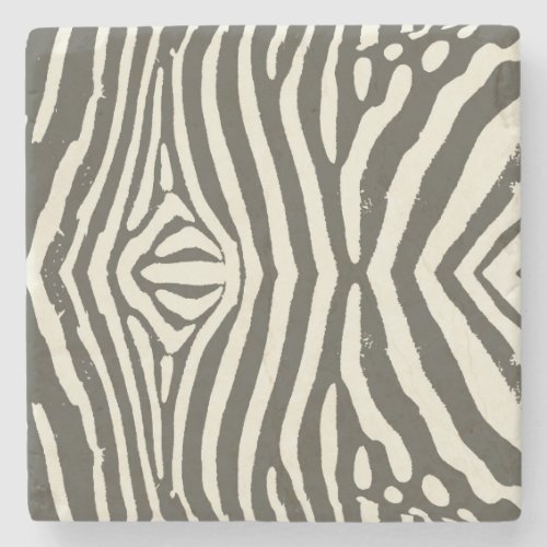 Zebra Stripe Animal Print Pattern Stone Coaster