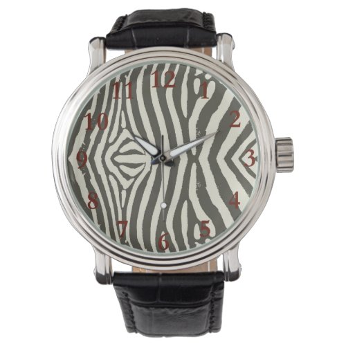 Zebra Stripe Animal Print Pattern Watch