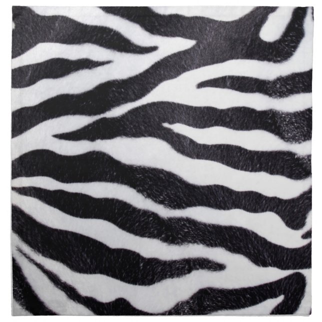 Zebra Stripe Animal Print Wild Cat Safari Napkins (Front)