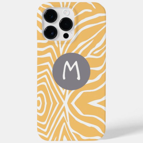 Zebra Stripe Any Color Personalize Monogram iPhone Case_Mate iPhone 14 Pro Max Case