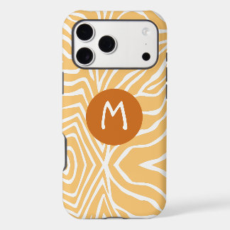 Zebra Stripe Any Color Personalize Monogram iPhone 17 Pro Max Case