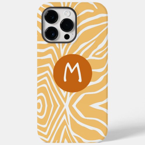 Zebra Stripe Any Color Personalize Monogram iPhone Case_Mate iPhone 14 Pro Max Case