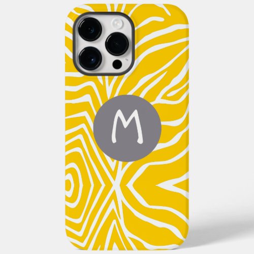 Zebra Stripe Any Color Personalize Monogram iPhone Case_Mate iPhone 14 Pro Max Case