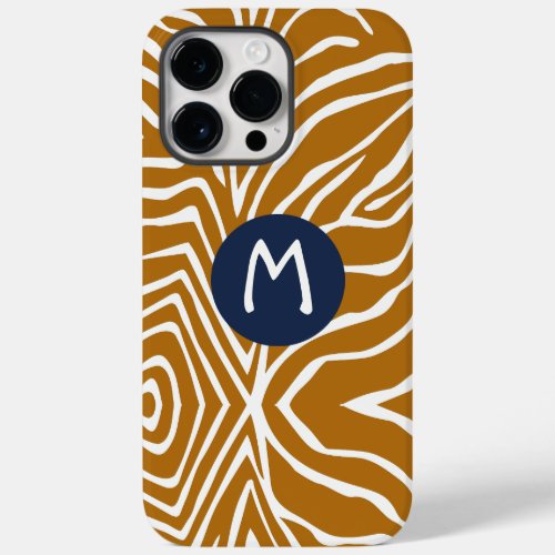 Zebra Stripe Any Color Personalize Monogram iPhone Case_Mate iPhone 14 Pro Max Case