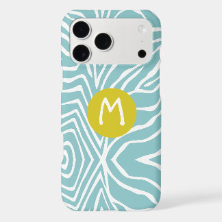 Zebra Stripe Any Color Personalize Monogram iPhone 17 Pro Max Case