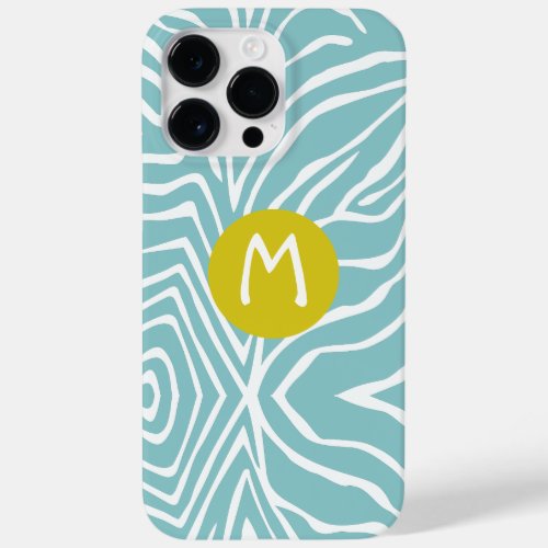 Zebra Stripe Any Color Personalize Monogram iPhone Case_Mate iPhone 14 Pro Max Case