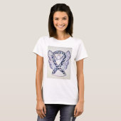 Zebra Stripe Awareness Ribbon Angel Art Shirt (Front Full)