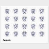 Zebra Stripe Awareness Ribbon Angel Sticker Decals (Sheet)