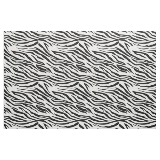 Zebra Stripe Black and White Fabric