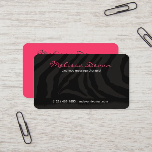 Customizable ZEBRA STRIPE BUSINESS CARDS
