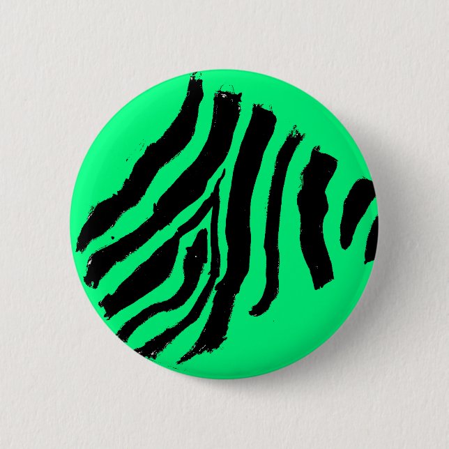 Zebra Stripe Button (Sour Apple) (Front)