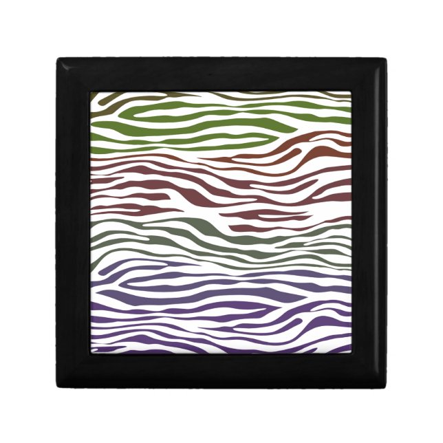 Zebra Stripe Colorful Abstract Gift Box (Front)