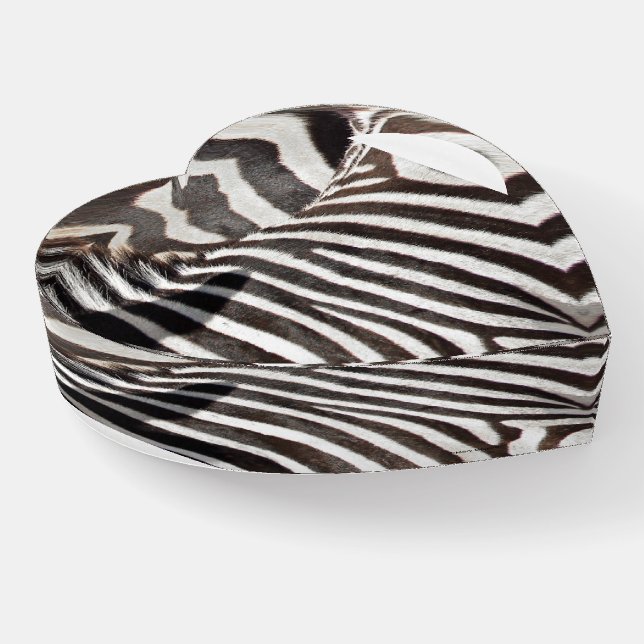Zebra Stripe Glass  Paperweight (Angled)