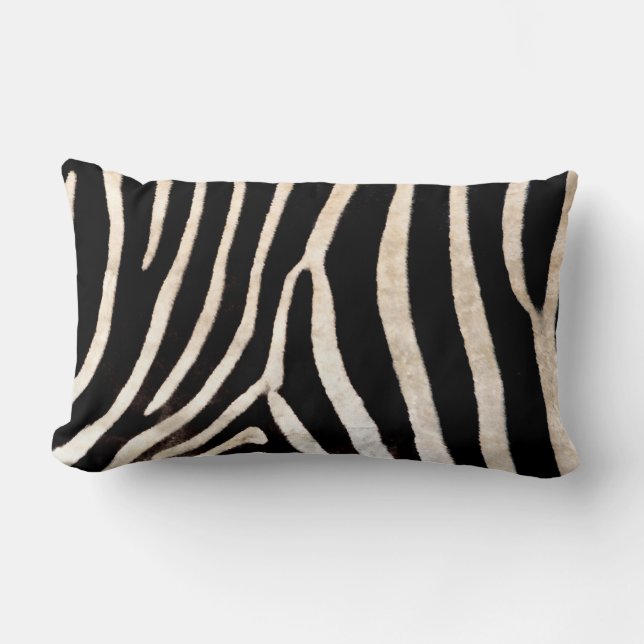 Zebra Stripe/Hide Throw Pillow, Lumbar Lumbar Pillow (Front)