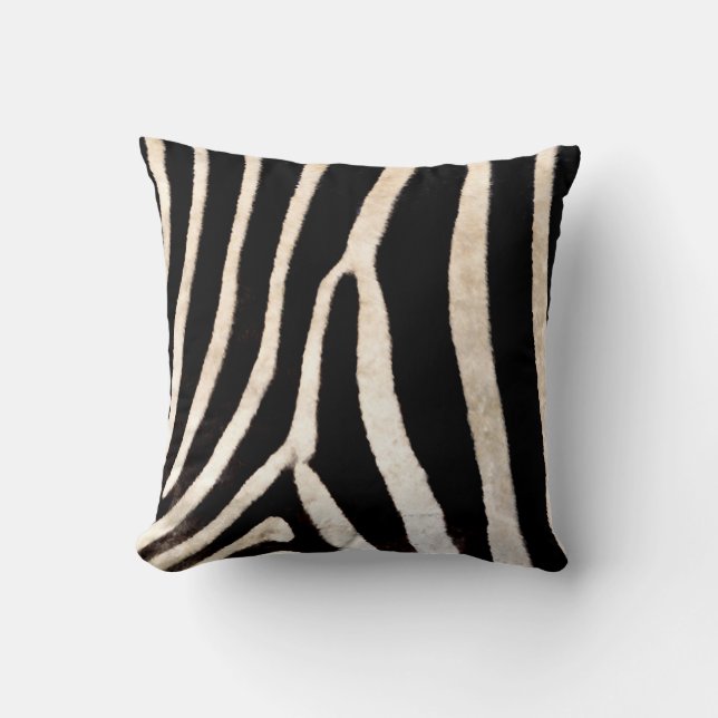 Zebra Stripe/Hide Throw Pillow, Square Pillow (Front)