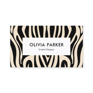 Zebra Stripe Modern Minimalist Business Card
