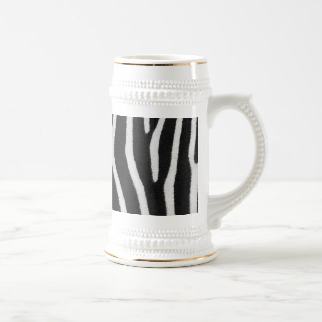 Zebra Stripe Pattern Beer Stein (Right)