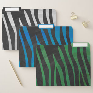 Zebra Stripe Pattern Color Matching Folders