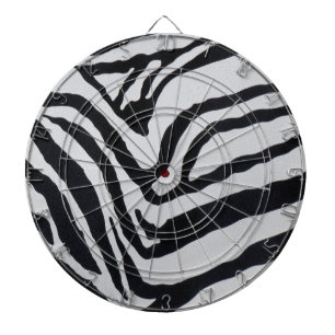 Zebra stripe pattern dart board
