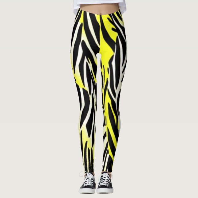 Zebra stripe pattern leggings (Front)