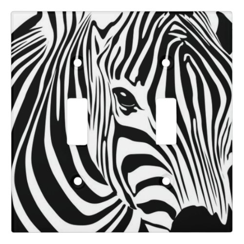 Zebra stripe pattern light switch cover