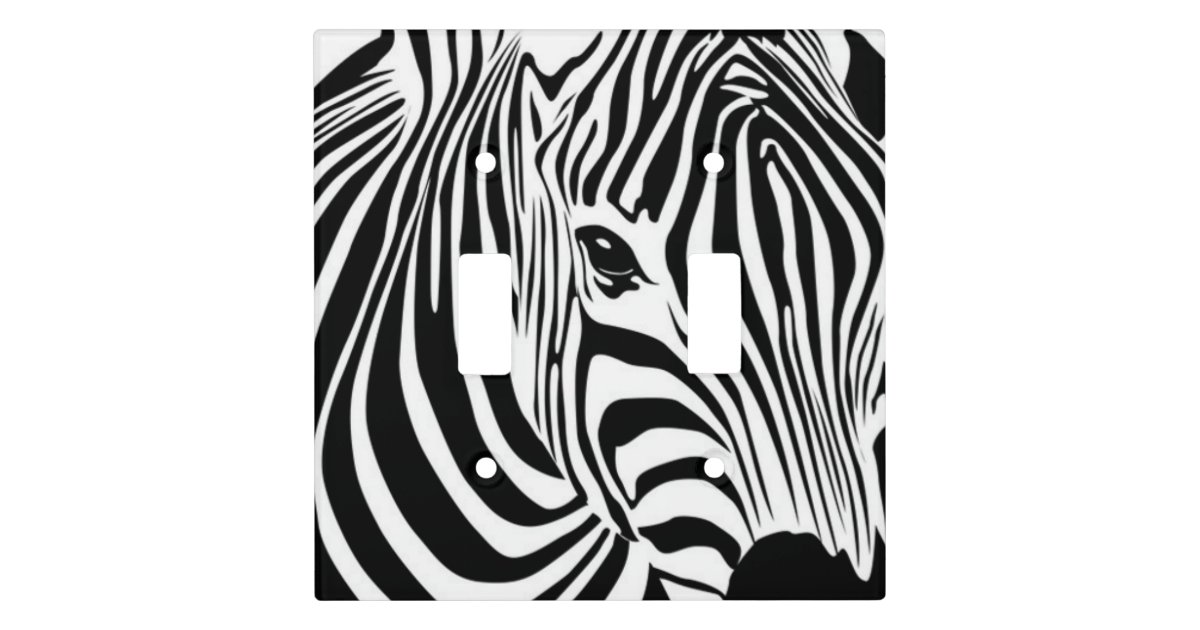 Zebra stripe pattern light switch cover | Zazzle