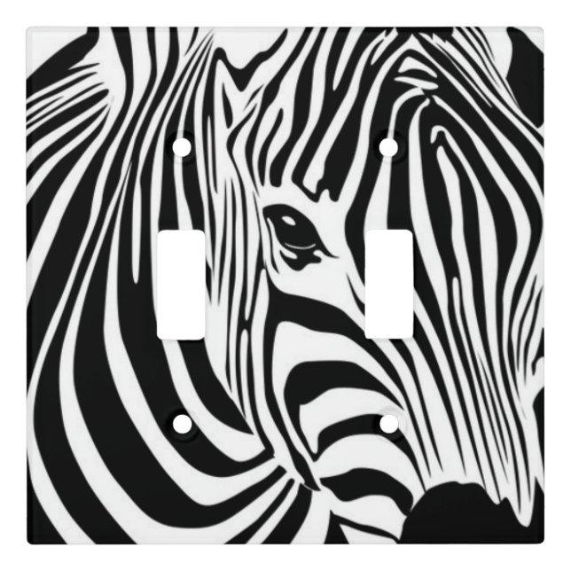 Zebra stripe pattern light switch cover (Front)