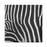 Zebra Stripe Pattern Square Magnet