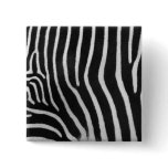 Zebra Stripe Pattern Square Pin
