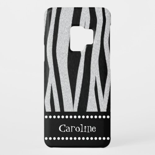 Zebra Stripe Print Add Your Name Case_Mate Samsung Galaxy S9 Case