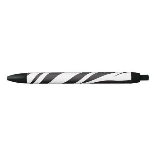 Zebra Stripe Print  Black Ink Pen