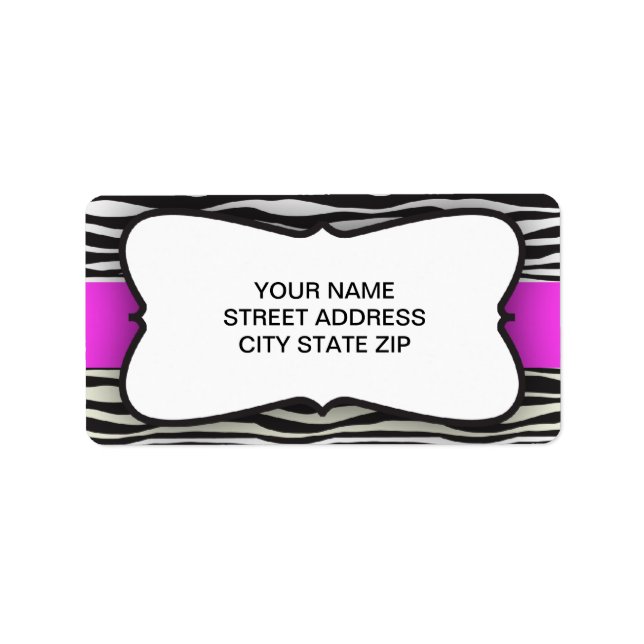 Zebra Stripe Return Address Label (Front)