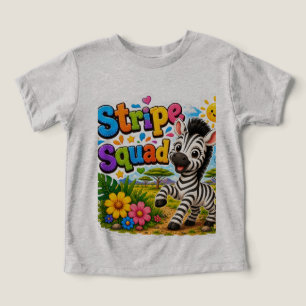 Zebra Stripe Squad   Cute Cartoon Zebra Friends De Toddler T-shirt
