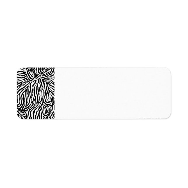 Zebra Stripe Swirls Pattern backgrounds fashion Label (Front)