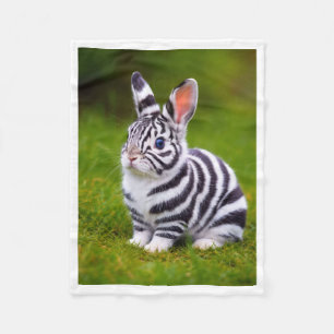 Zebra-Striped Bunny Blanket