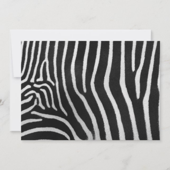 Zebra Striped Pattern Invitation (Front)