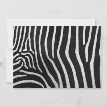 Zebra Striped Pattern Invitation by WildlifeAnimals at Zazzle