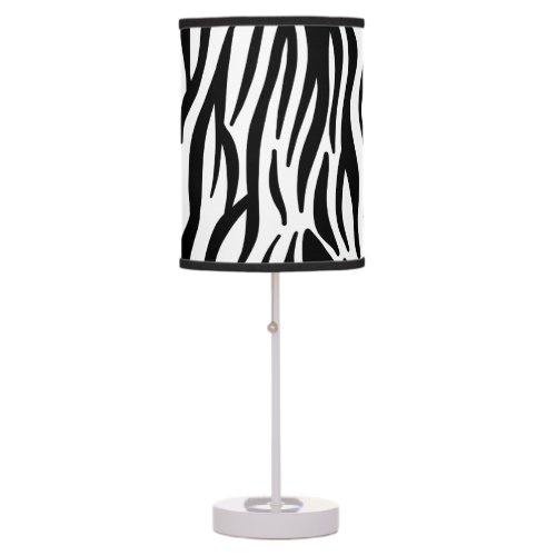 Zebra Striped Pattern Table Lamp