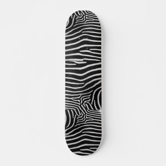 Zebra Striped Skateboard Deck (Front)