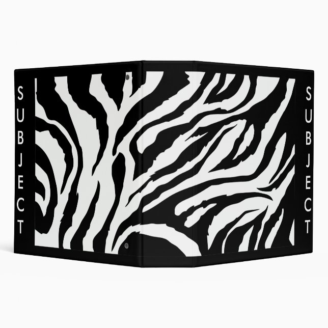 Zebra Stripes 3 Ring Binder (Background)