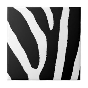 ZEBRA STRIPES (a Black & White design) Tile